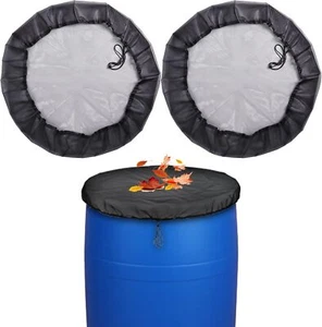 2 Pcs Mesh Cover for Rain Barrel with Drawstring Water Collection Buckets Cov... - Picture 1 of 3