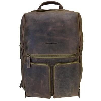 Greenburry Vintage Tec 1586-25 Leder Rucksack Backpack mit Notebookfach - Bild 1 von 4