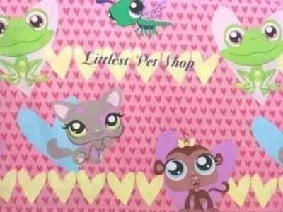 littlest pet shop fun fabric length frog piece 21 x 11 inch new - Image 1 of 2