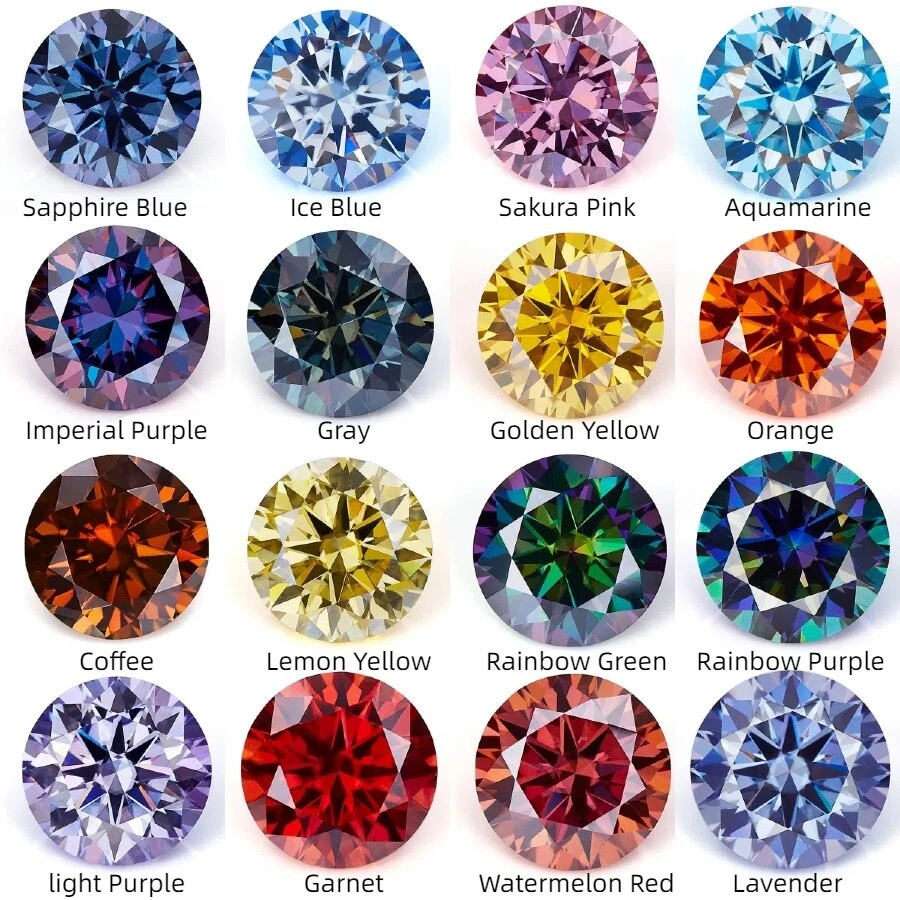 Wholesale 5-9mm VVS1 Round Brilliant Loose Moissanite Stone Excellent Cut W.GRA - Image 1 of 4