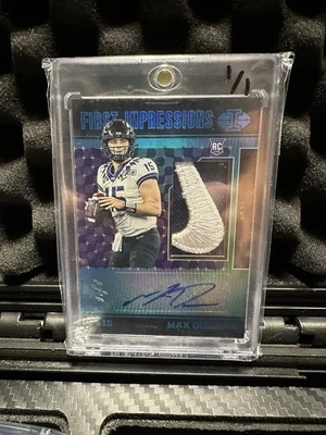 2023 Chronicles Illusions Draft Picks Max Duggan RPA 1/1 TCU Horned Frogs - Image 1 of 2