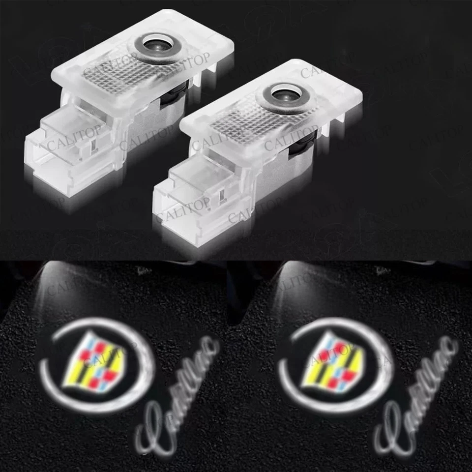 2PCS LED Car Door Lamp Projector Lamp Welcome Paddle Lights for Cadill/a ATS SRX Foto 1 de 4
