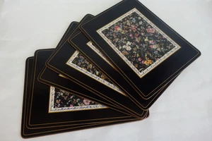 6 Pimpernel Rectangular Cork Placemats Kilburn Floral – 30.5cm Wide - Boxed - Picture 1 of 8