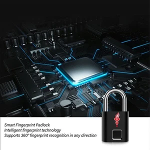 Smart Fingerabdruck Vorhängeschloss 508Dpi 360 ° Erkennung Sensible Sicherh NTS - Zdjęcie 1 z 22