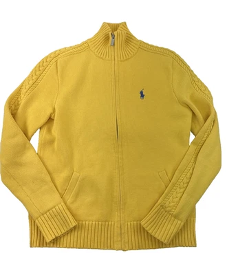 Ralph Lauren Sport желтый свитер кардиган куртка вязаный полный молнии женщин средний - Изображение 1 из 4