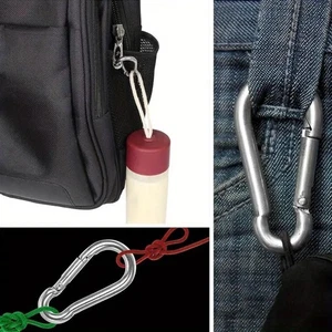 Heavy Duty Aluminum Carabiner Spring Snap Hooks for Keychains, 20 Pcs Set - Picture 1 of 7