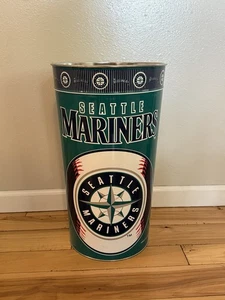 Seattle Mariners Metal Waste Basket | Vintage | MLB - Picture 1 of 4