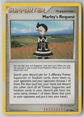 Marley's Request 87/100 Pokemon TCG Trainer Stormfront Regular (Light Play) LP 1 - Image 1 of 2