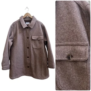 Old Navy New Camel Brown Soft Brushed Loose Fit Utility Shacket Size XL  - Picture 1 of 13