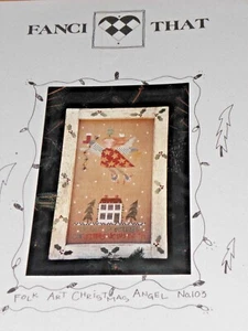 FANCI THAT - Volkskunst Weihnachtsengel - Kreuzstichkarte 103 - OOP  - Bild 1 von 1