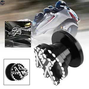 3D W/ Ball Cut Passenger Foot Peg Exhaust Hanger Plug Black For Suzuki Hayabusa - Bild 1 von 8