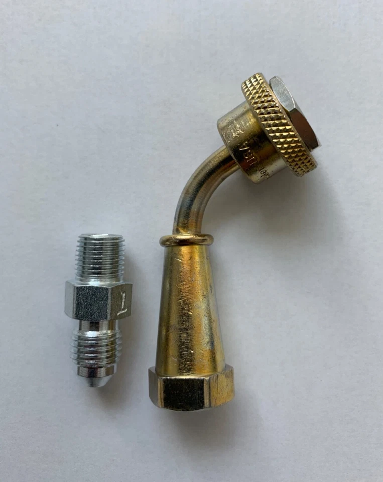 Acoplamiento de manguera de cuello de cisne 1/8" puerto NPT alta presión SK-2043C 5000 PSI EE. UU. Foto 1 de 1