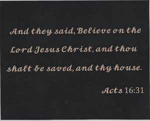 Bible Quotes ACTS 16:31 - Picture 1 of 1