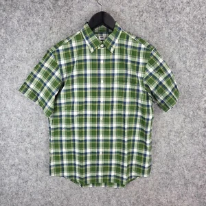 Uniqlo Shirt Mens Extra Small Green Check Button Down Short Sleeve 11133 - Bild 1 von 11