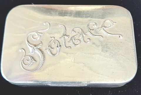 Beautiful Antique Gorham Sterling Silver Solace Snuff Box 1890 Approx 92 Grams! Cover