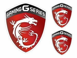 3 Stickers plastifiés MSI Gaming G Series - 1x 10cm x 8cm - 2x 5cm x 4cm - Imagen 1 de 1