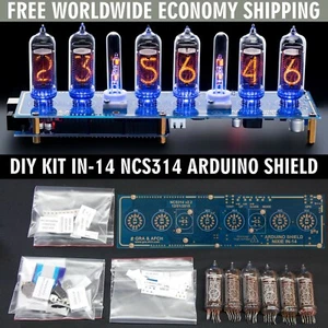 DIY KIT IN-14 Arduino Shield NCS314 Nixie Clock [TUBES COLUMNS] FREE SHIPPING - Picture 1 of 12