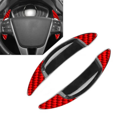 Extensión de paleta de cambio de volante roja para Volvo S60 V60 XC60 XC90 2018-2023 Foto 1 de 4