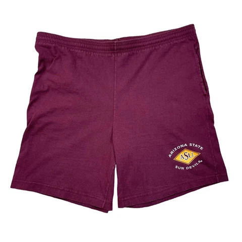 Men’s Vintage 90s Arizona State Sun Devils Made in USA Red Shorts size M Cover