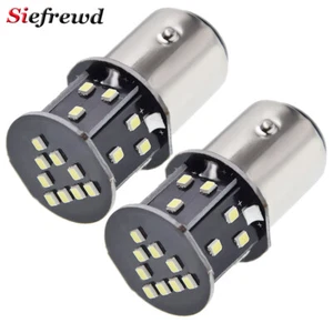 2X 6V 6 Volt Auto LED BAY15D 1157 P21/5W Lampe Weiß 24 SMD Rücklicht Bremslicht - Picture 1 of 8