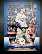2023 Bowman Miguel Vargas True Blue Color Match RC Rookie Card /150 LA Dodgers