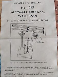 LIONEL 1045 AUTOMATIC CROSSING WATCHMAN INSTRUCTIONS DATED 1-48