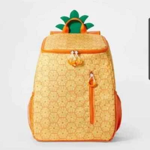 New Sun Squad 20-Can Pineapple Backpack Cooler 100% Recycled Polyester - Picture 1 of 3