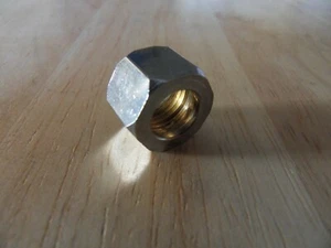 00-0513C 1/4 GAS CHROME PETROL TAP NUT for TRIUMPH BSA VELOCETTE ARIEL - Picture 1 of 1