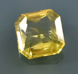 Piedra preciosa de zafiro amarillo certificado natural de Sri Lanka de 15,05 ... - Imagen 1 de 4