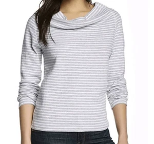 JAMES PERSE Striped grey&white Cowl neck knit top Sweater sz 4 (xl) - Picture 1 of 5
