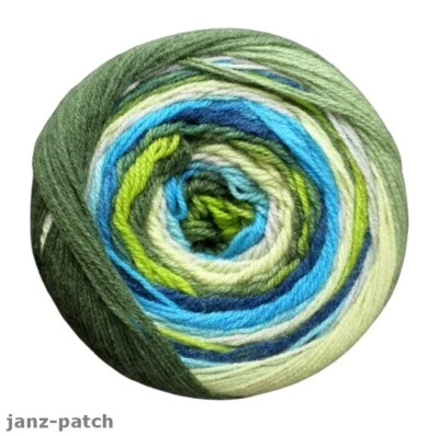 1 x 250g - Caron Skinny Cakes Acrylic Knitting Crochet Yarn - Lime Twist 727m - image 1 of 3