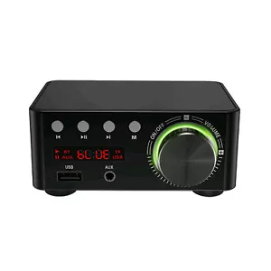 HIFI BT5.0 Digital Amplifier Mini Stereo Audio Amp 100W Dual Channel Sound Y8Z3 - Picture 1 of 6