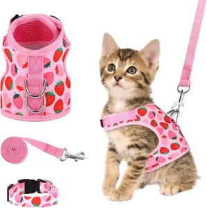 Cat Harness and Leash Set Cat Vest Harness Pet Leash and Collar Set Pet Harness - Picture 1 of 7