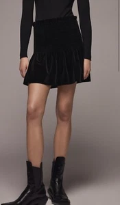 zara velvet skirt black - size M - women - 7901/260/800 - Picture 1 of 3
