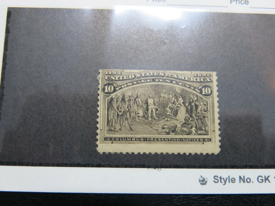 #237 – 1893 10c Columbian Commemorative: Columbus Presenting Natives - Image 1 of 2
