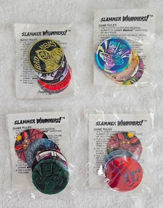 4 PACKS OF VINTAGE 1995 IMPERIAL SLAMMER WHAMMERS 4 SLAM CAPS 16 FLASH CAPS MIP - Picture 1 of 2