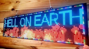 BIG Programmable Scrolling Display Sign Shop Window Over 4000 Full Colour LEDs - Picture 1 of 8