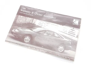 1999 SATURN SL WARRANTY & OWNER ASSISTANCE Factory OEM Booklet Manual - Picture 1 of 3