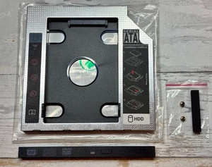9.5mm Universal For SATA 2nd HDD SSD Hard Drive Caddy CD/DVD-ROM Optibay New - Afbeelding 1 van 6
