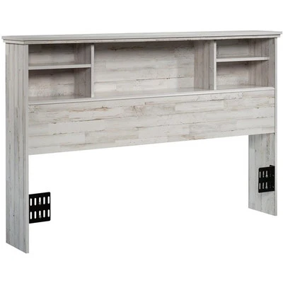 Cabecero de librería Pemberly Row Transitional Engineered Wood Full-Queen en blanco Foto 1 de 4