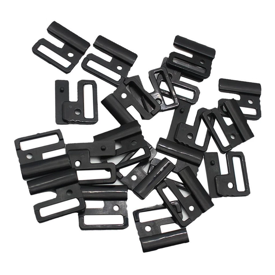10 Sets Black Plastic Bikini Clips Hook & Snap for Bra Fastener Swimwear - Image 1 of 4