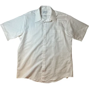 Camicia Arrow Kent uomo taglia 17 bianca con bottoni manica corta vintage anni '70 '80 - Foto 1 di 5