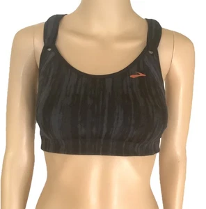Brooks 36DD/E Sports Bra Wireless Back Closure Straps Adjustable 350077 Black - Picture 1 of 9