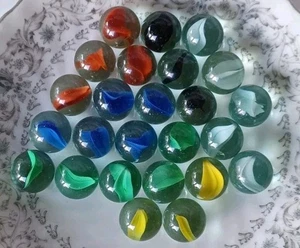 SACCHETTO DI 25 NASTRI OCCHIO DI GATTO BIGLIE VORTICOSE COLORI ASSORTITI - Foto 1 di 12