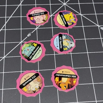 Pokemon Master Trainer-Board Game 6 Starter Chip Replacement Parts 1999 - Image 1 of 2
