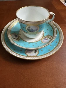 Charles Ford Hand Painted Antique Teacup Trio Plate Saucer Victorian Gilded - Picture 1 of 20