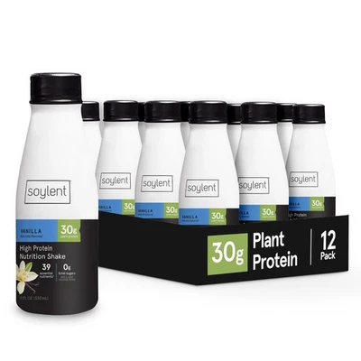 Batido Proteico Completo Soylent, Vainilla, 30g Proteína, Vegano, Sin Lácteos y 0... Foto 1 de 4