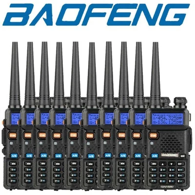 10 x Baofeng UV-5R Dual Band Two Way Ham Radio Walkie Talkie Upgraded 1800MAH - Image 1 of 4