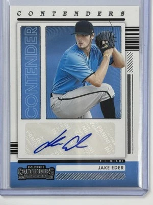 2021 Panini Contenders CA-JE  Contenders Autographs Jake Eder Auto Marlins - Image 1 of 2