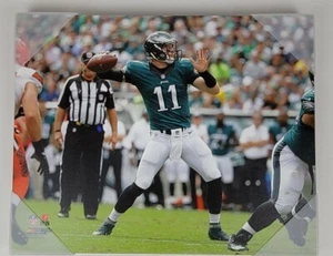 NFL - Philadelphia Eagles QB Carson Wentz #11 Printed Mounted Canvas Authentic - Picture 1 of 6